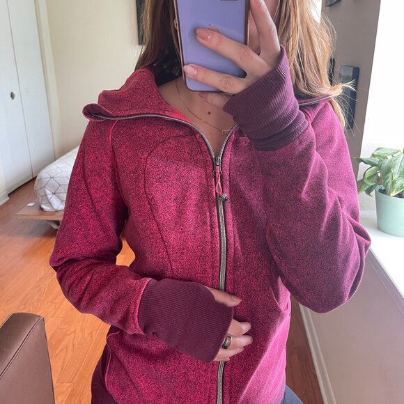 Lululemon Scuba Full Zip Hooded Jacket Pink 4 - Picture 5 of 9